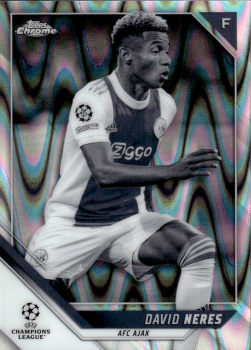 David Neres AFC Ajax Topps UEFA Champions League Chrome 2021/22 Black & White Ray Wave #103