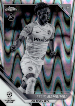 Felix Mambimbi BSC Young Boys Topps UEFA Champions League Chrome 2021/22 Black & White Ray Wave #104