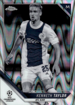 Kenneth Taylor AFC Ajax Topps UEFA Champions League Chrome 2021/22 Black & White Ray Wave #126