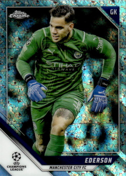 Ederson Manchester City Topps UEFA Champions League Chrome 2021/22 Silver Mini-Diamond Refractor /275 #76