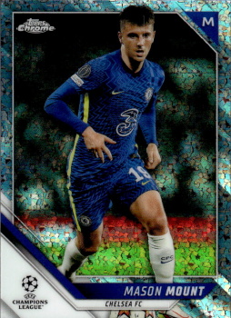 Mason Mount Chelsea Topps UEFA Champions League Chrome 2021/22 Silver Mini-Diamond Refractor /275 #77