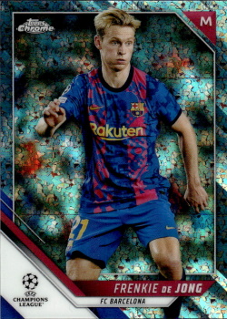 Frenkie de Jong FC Barcelona Topps UEFA Champions League Chrome 2021/22 Silver Mini-Diamond Refractor /275 #93