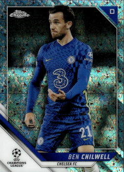 Ben Chilwell Chelsea Topps UEFA Champions League Chrome 2021/22 Silver Mini-Diamond Refractor /275 #198