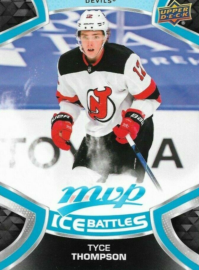 Tyce Thompson New Jersey Devils Upper Deck MVP 2021/22 Rookie Short Prints Ice Battles #239