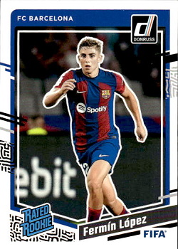 Fermin Lopez FC Barcelona Panini Donruss Soccer 2023/24 Rated Rookies #183