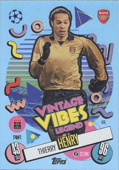 Thierry Henry Arsenal 2024/25 Topps Match Attax UEFA Club Competitions Vintage Vibes Legend #416