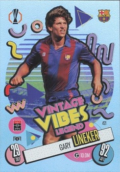 Gary Lineker FC Barcelona 2024/25 Topps Match Attax UEFA Club Competitions Vintage Vibes Legend #421