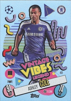 Ashley Cole Arsenal 2024/25 Topps Match Attax UEFA Club Competitions Vintage Vibes Legend #423