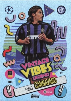 Fabio Cannavaro Internazionale Milano 2024/25 Topps Match Attax UEFA Club Competitions Vintage Vibes Legend #427
