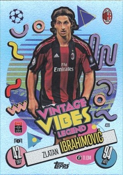 Zlatan Ibrahimovic A.C. Milan 2024/25 Topps Match Attax UEFA Club Competitions Vintage Vibes Legend #428