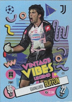 Gianluigi Buffon Juventus FC 2024/25 Topps Match Attax UEFA Club Competitions Vintage Vibes Legend #429