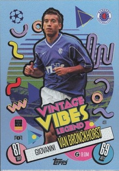 Giovanni van Bronckhorst Glasgow Rangers 2024/25 Topps Match Attax UEFA Club Competitions Vintage Vibes Legend #431