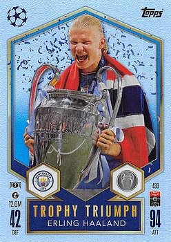 Erling Haaland Manchester City 2024/25 Topps Match Attax UEFA Club Competitions Trophy Triumph #433