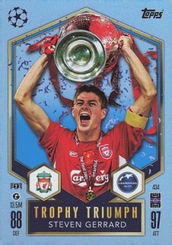Steven Gerrard Liverpool 2024/25 Topps Match Attax UEFA Club Competitions Trophy Triumph #434