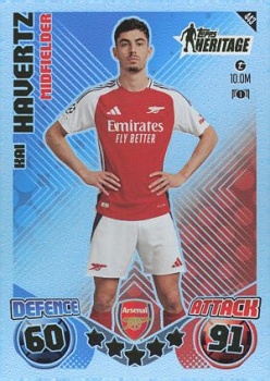Kai Havertz Arsenal 2024/25 Topps Match Attax UEFA Club Competitions Topps Heritage #443