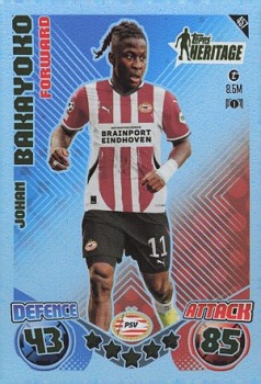 Johan Bakayoko PSV Eindhoven 2024/25 Topps Match Attax UEFA Club Competitions Topps Heritage #457