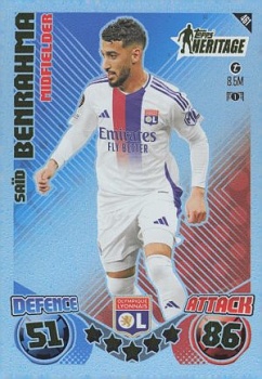 Said Benrahma Olympique Lyonnais 2024/25 Topps Match Attax UEFA Club Competitions Topps Heritage #461