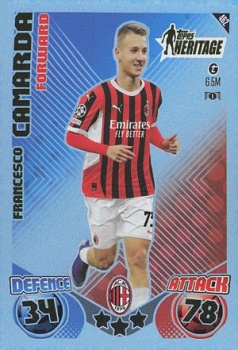 Francesco Camarda A.C. Milan 2024/25 Topps Match Attax UEFA Club Competitions Topps Heritage #462