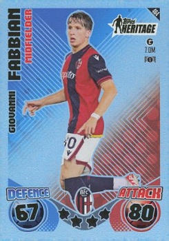 Giovanni Fabbian Bologna 2024/25 Topps Match Attax UEFA Club Competitions Topps Heritage #464