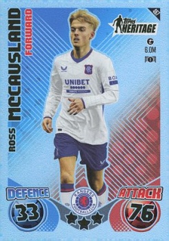 Ross McCausland Glasgow Rangers 2024/25 Topps Match Attax UEFA Club Competitions Topps Heritage #467