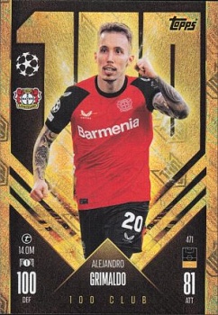 Alejandro Grimaldo Bayer 04 Leverkusen 2024/25 Topps Match Attax UEFA Club Competitions 100 Club #471