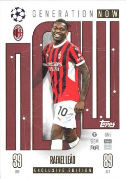 Rafael Leao A.C. Milan 2024/25 Topps Match Attax UEFA Club Competitions Generation Now #GN5
