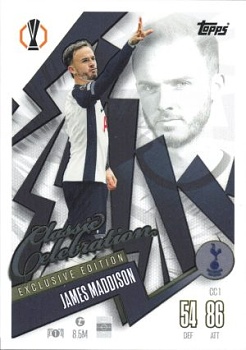 James Maddison Tottenham Hotspur 2024/25 Topps Match Attax UEFA Club Competitions Classic Celebration #CC1