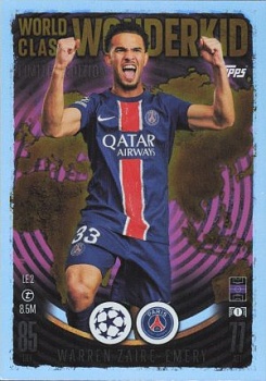 Warren Zaire-Emery Paris Saint-Germain 2024/25 Topps Match Attax UEFA Club Competitions Limited Edition - World Class Wonderkid #LE2
