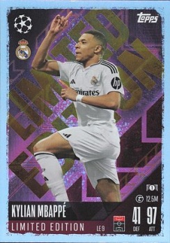 Kylian Mbappe Real Madrid 2024/25 Topps Match Attax UEFA Club Competitions Limited Edition #LE9