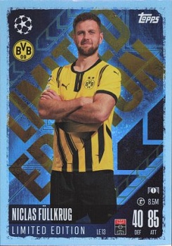 Niclas Fullkrug Borussia Dortmund 2024/25 Topps Match Attax UEFA Club Competitions Limited Edition #LE13