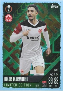 Omar Marmoush Eintracht Frankfurt 2024/25 Topps Match Attax UEFA Club Competitions Limited Edition #LE17