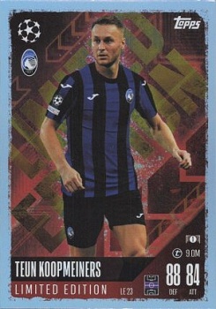 Teun Koopmeiners Atalanta BC 2024/25 Topps Match Attax UEFA Club Competitions Limited Edition #LE23