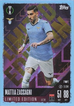 Mattia Zaccagni Lazio Roma 2024/25 Topps Match Attax UEFA Club Competitions Limited Edition #LE24