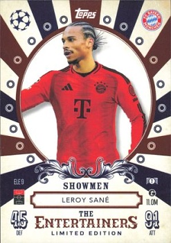 Leroy Sane Bayern Munchen 2024/25 Topps Match Attax UEFA Club Competitions Limited Edition - The Entertainers - Showmen #ELE9