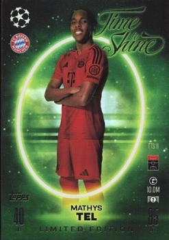 Mathys Tel Bayern Munchen 2024/25 Topps Match Attax UEFA Club Competitions Limited Edition - Time to Shine #TTS11