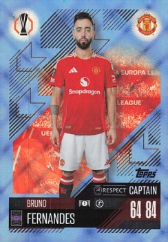 Bruno Fernandes Manchester United 2024/25 Topps Match Attax UEFA Club Competitions Crystal Parallel #105
