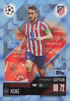 Koke Atletico Madrid 2024/25 Topps Match Attax UEFA Club Competitions Crystal Parallel #113