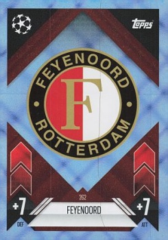 Team Badge Feyenoord 2024/25 Topps Match Attax UEFA Club Competitions Crystal Parallel #262
