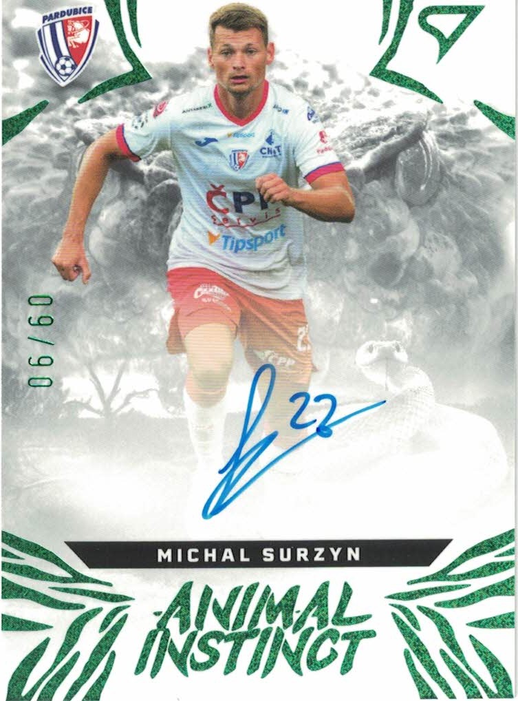 Michal Surzyn Pardubice SportZoo Chance Liga 2024/25 1. serie Animal Instinct Auto /60 #AIS-SR