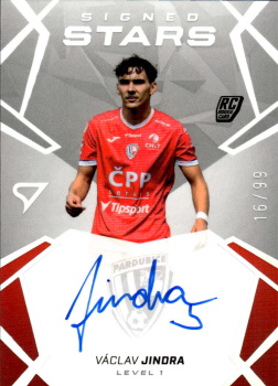 Vaclav Jindra Pardubice SportZoo Chance Liga 2024/25 1. serie Signed Stars - Level 1 /99 SL1-JV