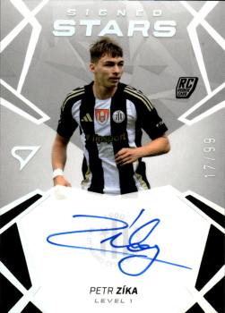 Petr Zika Ceske Budejovice SportZoo Chance Liga 2024/25 1. serie Signed Stars - Level 1 /99 SL1-PZ