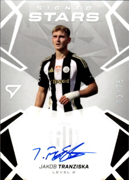 Jakob Tranziska Ceske Budejovice SportZoo Chance Liga 2024/25 1. serie Signed Stars - Level 2 /75 SL2-JT
