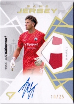 Hugo Jan Backovsky Liberec SportZoo Chance Liga 2024/25 1. serie Game Jersey Auto /25 GJS-HB