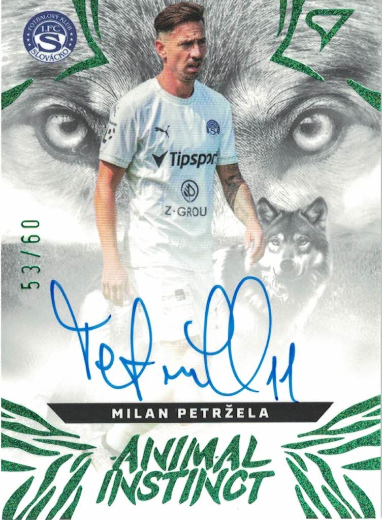 Milan Petrzela Slovacko SportZoo Chance Liga 2024/25 1. serie Animal Instinct Auto /60 #AIS-MP