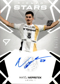 Matej Naprstek Hradec Kralove SportZoo Chance Liga 2024/25 1. serie Signed Stars - Level 1 /99 SL1-MN