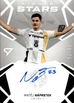 Matej Naprstek Hradec Kralove SportZoo Chance Liga 2024/25 1. serie Signed Stars - Level 1 /99 SL1-MN