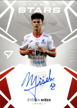 Stepan Misek Pardubice SportZoo Chance Liga 2024/25 1. serie Signed Stars - Level 1 /99 SL1-SM