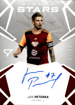 Jan Peterka Dukla Praha SportZoo Chance Liga 2024/25 1. serie Signed Stars - Level 1 /99 SL1-PE