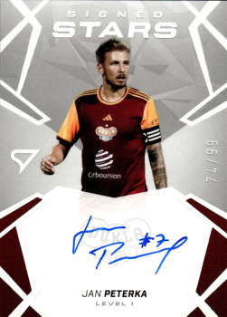 Jan Peterka Dukla Praha SportZoo Chance Liga 2024/25 1. serie Signed Stars - Level 1 /99 SL1-PE