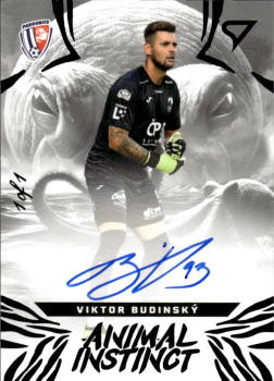 Viktor Budinsky Pardubice SportZoo Chance Liga 2024/25 1. serie Animal Instinct Auto 1/1 #AI-25